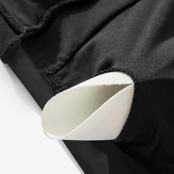 Women's One Piece Swim Dress Swimsuit Tummy Control Skirted Bathing Suit Black - Picture 6 of 7